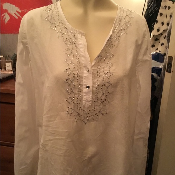 OLD NAVY WHITE SEQUENCE TUNIC - Picture 1 of 6